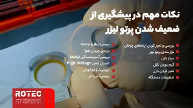 نکات مهم در پیشگیری از ضعیف شدن پرتو لیزر