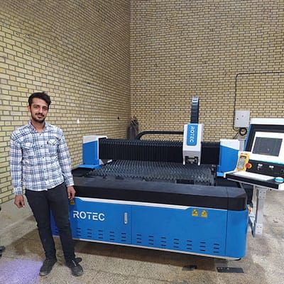 تصویر مشتری راضی از عملکرد دستگاه برش لیزر فلز RT1530G2