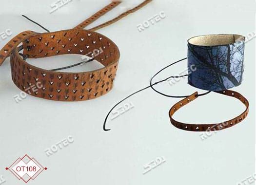 طرح دست بند چرمی