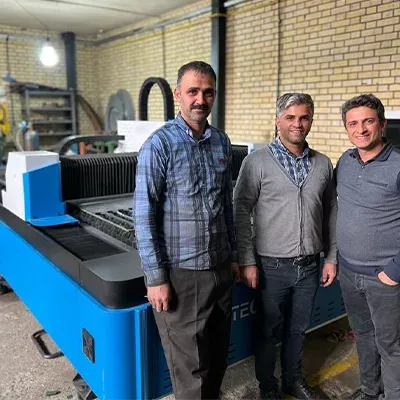 تصویر مشتری راضی از عملکرد دستگاه برش لیزر فلز RT1530G2