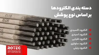 دسته بندی الکترودها بر اساس نوع پوشش