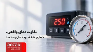 تفاوت دمای واقعی، دمای هدف و دمای محیط در تنظیم چیلر دستگاه لیزر