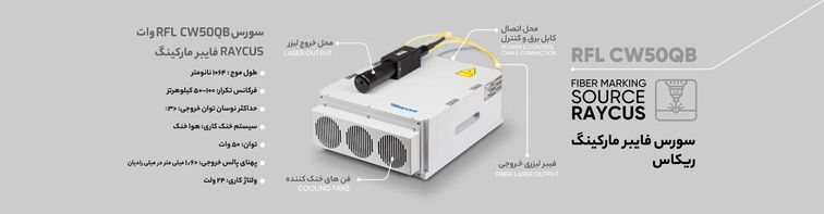 اینفوگرافیک سورس لیزر فایبر RFL CW50QB